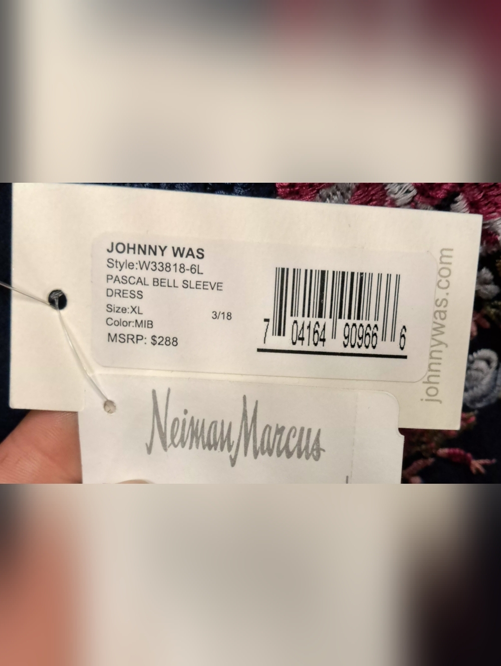 Johnny Was Pascal Bell Sleeve Dress Size XL NWT - Picture 5 of 6
